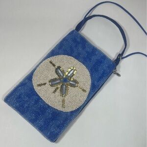 Bamboo Trading Company Sand Dollar Club Hand Beaded Bag SHB458 Retired Design